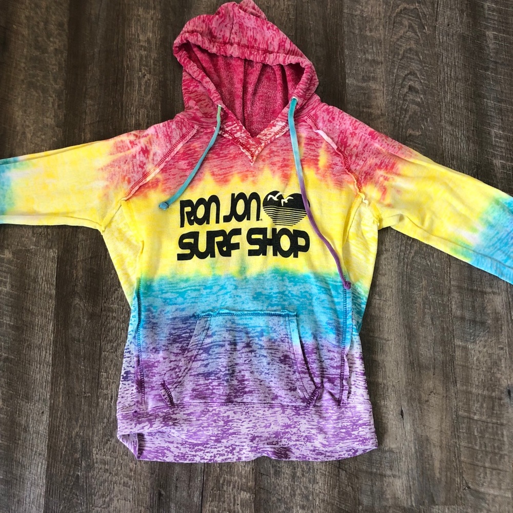 Ron Jon Tye Dye Sweatshirt with Hoodie.